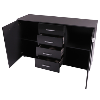 Komoda CELIA 6155 sivá/sivá vysoký lesk 1