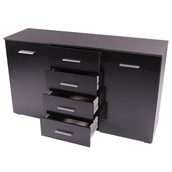 Komoda CELIA 6155 sivá/sivá vysoký lesk 2