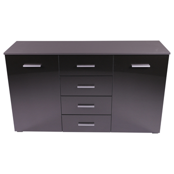 Komoda CELIA 6155 sivá/sivá vysoký lesk 3