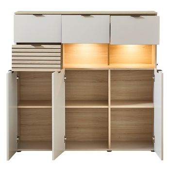 Vitrína CELINA III kašmírová/dub riva 2