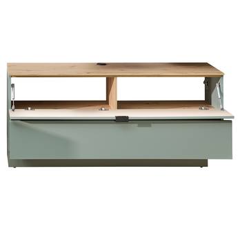 TV stolík CELINA trstinovozelená/dub artisan 3