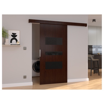 Posuvné dvere CENTO 106 wenge/čierna, 106x205 cm 1