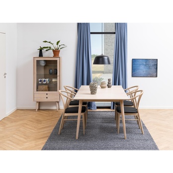 Vitrína CENTURY bielený dub 1