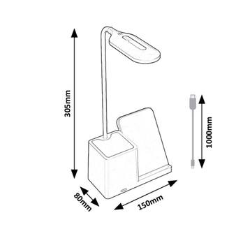 Stolová lampa CERIE čierna 7