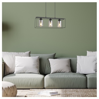 Závesné svietidlo CHADWICK čierna/dymové sklo 1