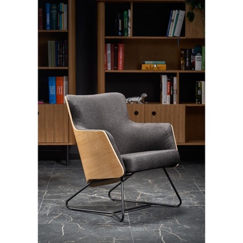 Kreslo CHALLUET dub/čierna 1