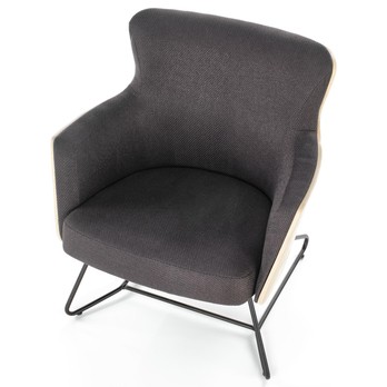 Kreslo CHALLUET dub/čierna 2