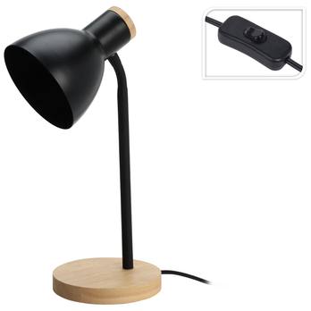 Stolná lampa CHANEL čierna/prírodná 1