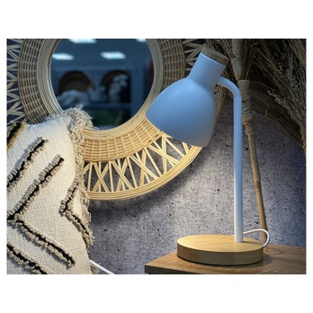 Stolná lampa CHANEL biela/prírodná 2