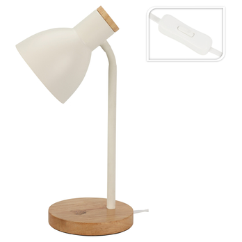 Stolná lampa CHANEL biela/prírodná 3