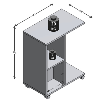 Prístavný stolík CHANGE dub artisan 5