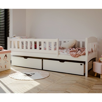 Posteľ s roštom CHAOL biela, 80x180 cm 3