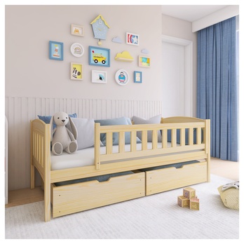 Posteľ s roštom CHAOL borovica, 80x190 cm 1