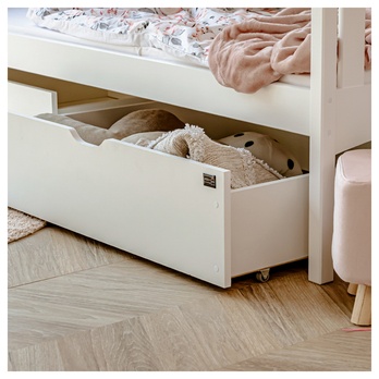 Posteľ s roštom CHAOL biela, 80x200 cm 3