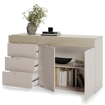 Komoda  CHARLIE 2 piesková/dub barista 2