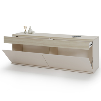 TV komoda  CHARLIE piesková/dub barista 1
