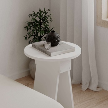 Prístavný stolík CHEN biela 4