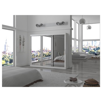 Šatníková skriňa CHENG biela 3