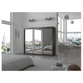 Šatníková skriňa CHENG čokoládovo hnedá 3