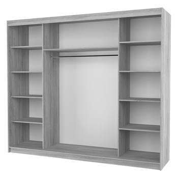 Šatníková skriňa CHENG čierna 2