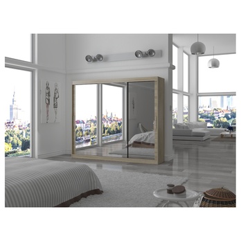 Šatníková skriňa CHENG dub sonoma 3