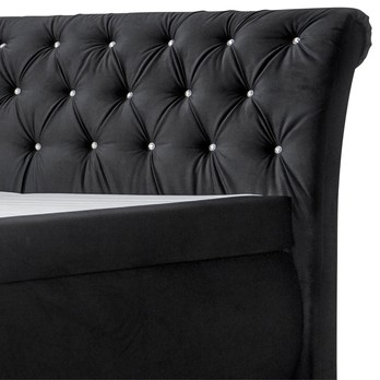 Posteľ boxspring CHERYL čierna, 180x200 cm 3