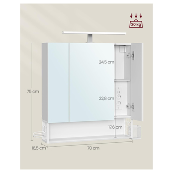 Kúpeľňová skrinka CHIC 2 biela 6