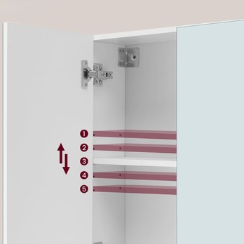 Zrkadlová skrinka CHIC 4 biela 4