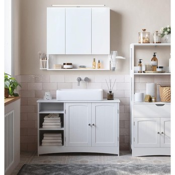 Zrkadlová skrinka s osvetlením CHIC biela 1