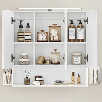 Zrkadlová skrinka s osvetlením CHIC biela 3