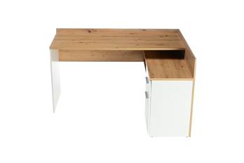 Písací stôl CHILLE dub artisan/matná biela 3
