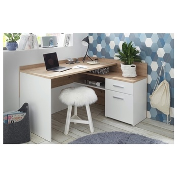 Písací stôl CHILLE dub artisan/matná biela 1