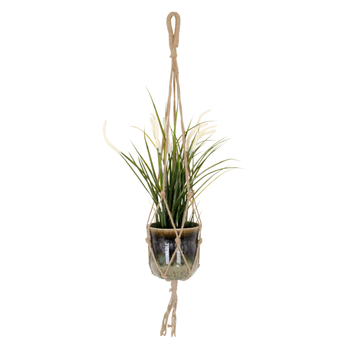 Makramé záves na kvetináč CHINNOA prírodná 2