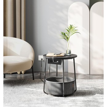 Prístavný stolík CHIP 2 čierna/sivá 1