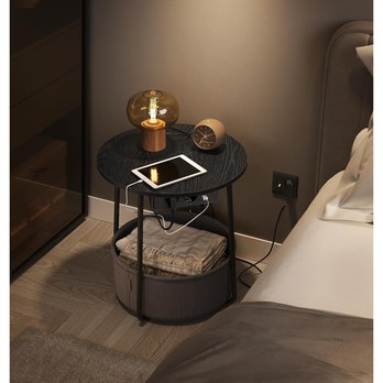 Prístavný stolík CHIP 2 čierna/sivá 2