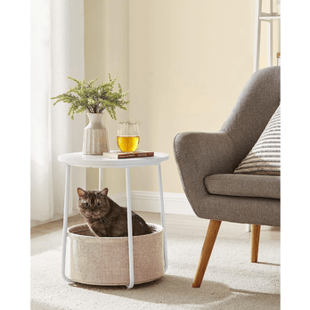 Prístavný stolík CHIP biela/béžová 1