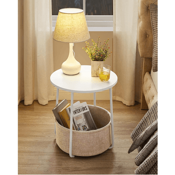 Prístavný stolík CHIP biela/béžová 3