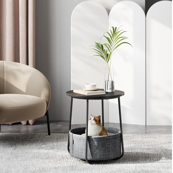 Prístavný stolík CHIP čierna/sivá 5