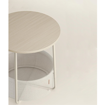 Prístavný stolík CHIP prírodná/biela 2