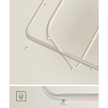 Prístavný stolík CHIP prírodná/biela 4