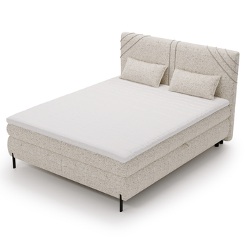 Posteľ s matracom a topperom CHOCO béžová, 140x200 cm 4