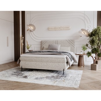 Posteľ s matracom a topperom CHOCO béžová, 160x200 cm 1