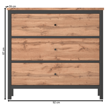 Komoda CHOS II dub taxo/čierna 1