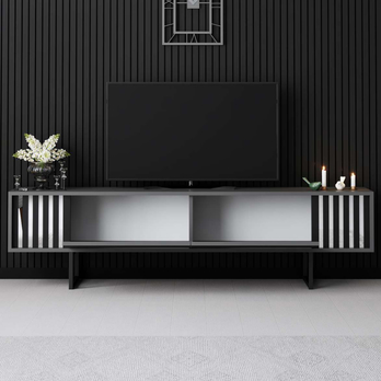 TV stolík CHROME LINE antracitová/čierna 3