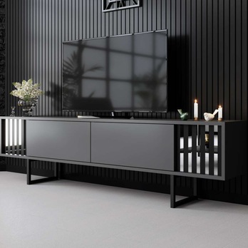 TV stolík CHROME LINE antracitová/čierna 5