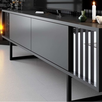 TV stolík CHROME LINE antracitová/čierna 6