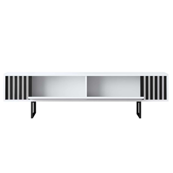 TV stolík CHROME LINE biela/čierna 2