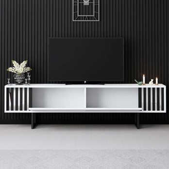 TV stolík CHROME LINE biela/čierna 3