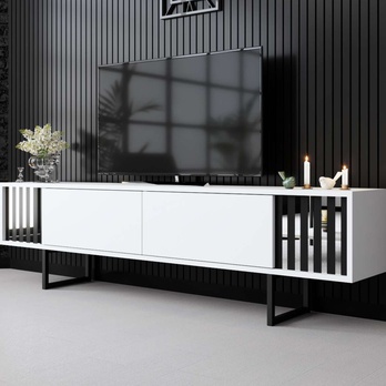 TV stolík CHROME LINE biela/čierna 5