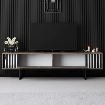 TV stolík CHROME LINE orech/čierna 3